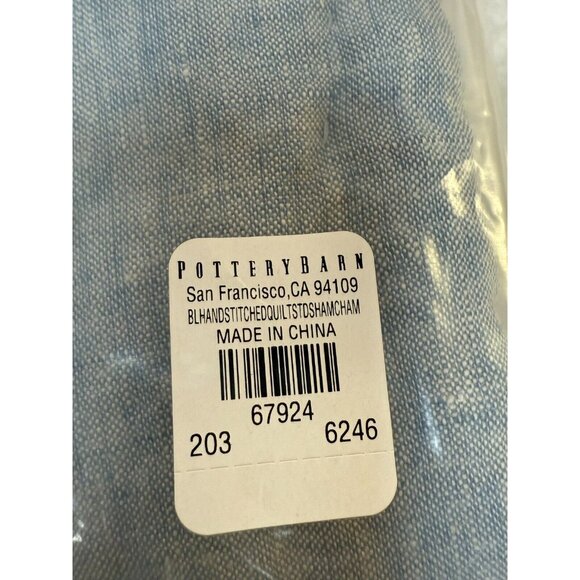 Pottery Barn Belgian Flax Linen Hand-Stitched Quilted Standard‎ Sham Set Of 2 - Picture 8 of 9